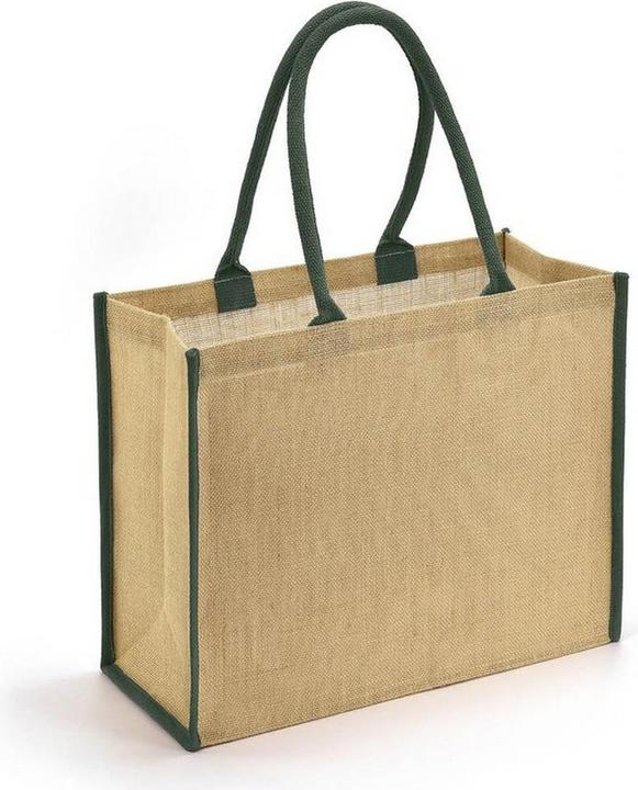 Produktbild Universal Textiles Einkaufsnetz Mit kontrastfarbenen Streifen Jute (26 l)