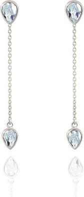 Beneto Exclusive - Lovely long silver topaz earrings TOPAGUP2719