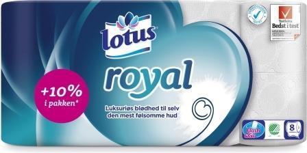 Actual product image Antalis Toilet paper Lotus Comfort 3-ply 18,45m 56rolls/carton - (56 rolls per carton)