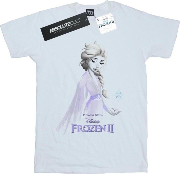 Actual product image Disney Womens/Ladies Frozen 2 Elsa Unity Snowflake Cotton Boyfriend T-Shirt (XL)
