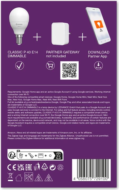 Productafbeelding Ledvance E14 - Drop P45 (E14, 4.90 W, 470 lm, 1 x, F)