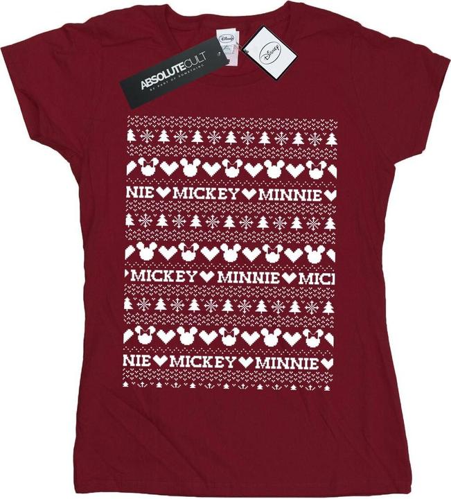 Immagine prodotto Disney Mickey And Minnie Christmas Fair Isle Maglietta Donna (S)