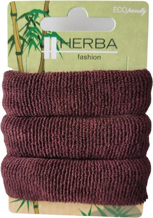 Produktbild Herba Ecofriendly Haarbinder, brun, Ø 7 cm, 3 pcs
