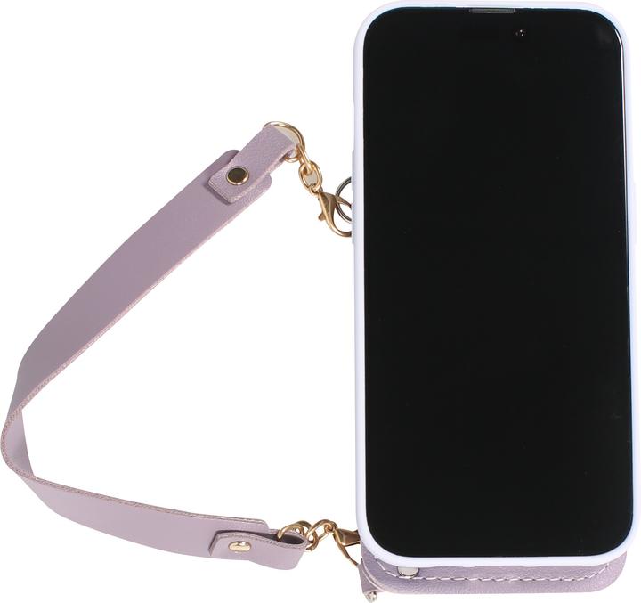 Immagine prodotto PhoneLook Coque Silicone soft touch avec pochette à cartes ou argent en cuir et lanière intégrée (Apple iPhone 14 Pro Max)