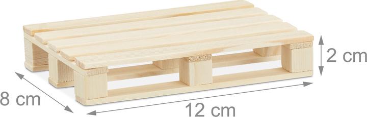 Relaxdays Mini Pallet Sottobicchieri, Set da 6 (6 x, Sottobicchiere in vetro)