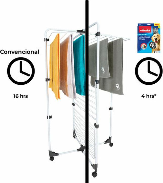 Image du produit Vileda Pet Pro serviette microfibre M (grise, taille M, 45 x 70cm) (45 x 70 cm)