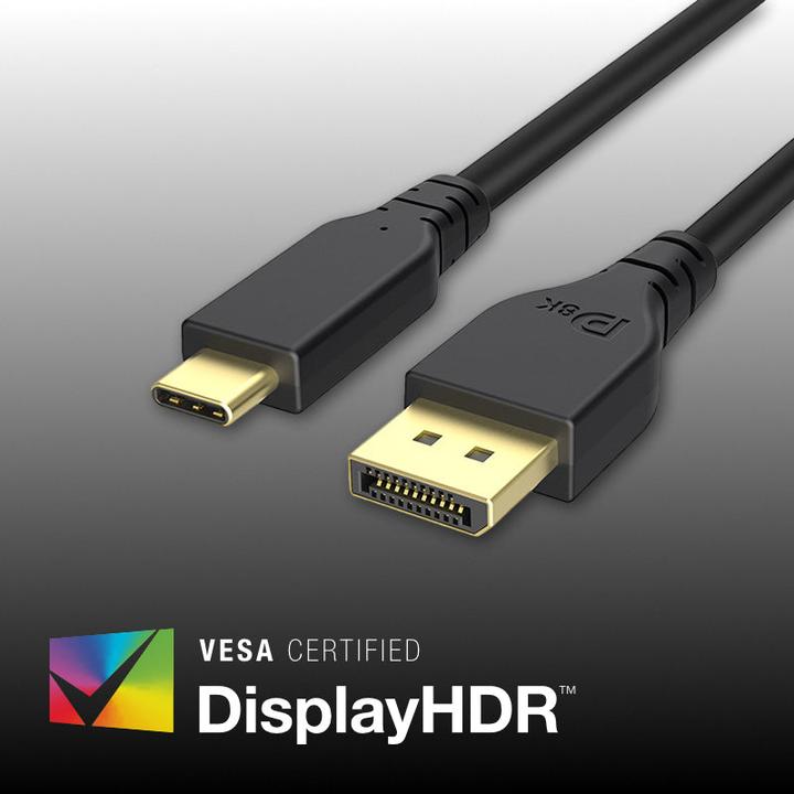 Produktbild Hermex USB-C zu DisplayPort 5m USB-C zu DP Anschluss USB-Typ-C zu DP Kabel (5 m, DisplayPort)