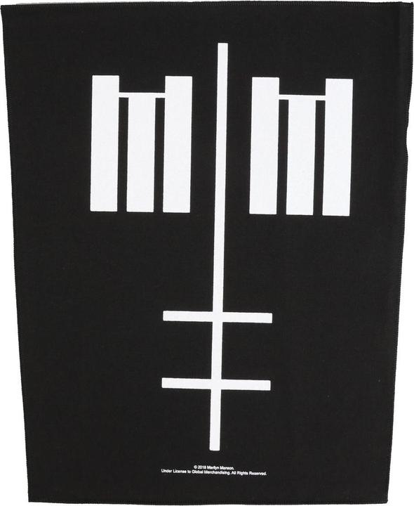 Actual product image Marilyn Manson Logo Cross Patch (1 x)