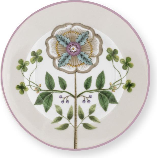 Actual product image PIP Studio Lily&Lotus Petit Four plate white/purple12cm (1 x, 12 cm)