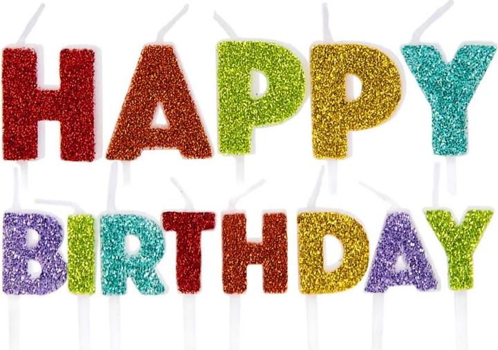 Immagine prodotto Creative Party Candele di compleanno "Happy Birthday" Arcobaleno (13 x)