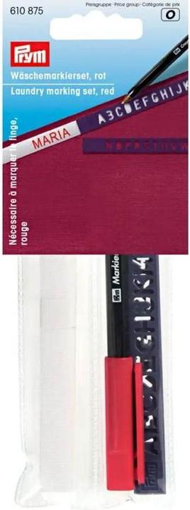 Produktbild Prym Wäschemarkierset Standard, roter Stift