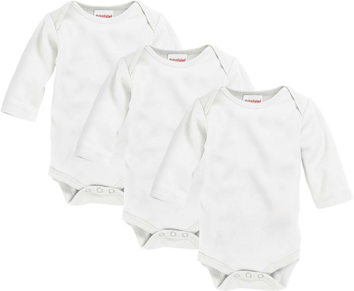 Actual product image Schnizler Body 1/1 sleeve 3-pack uni white (74, 80)