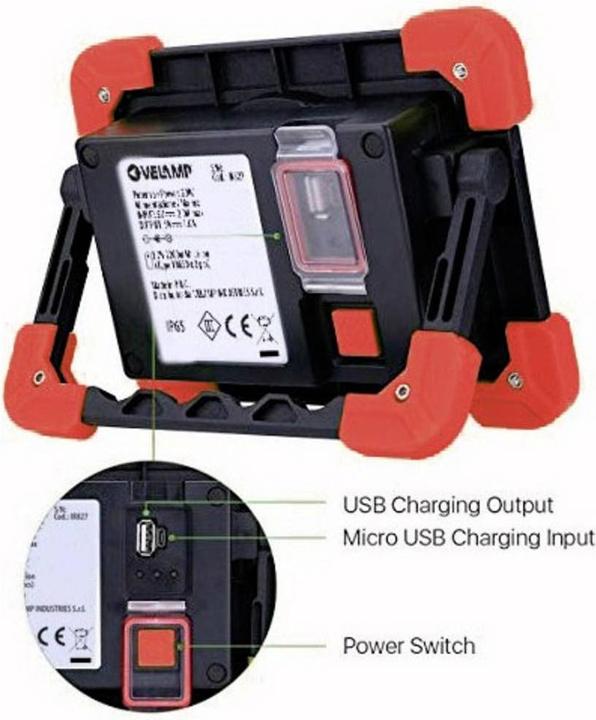 Produktbild Velamp Baustrahler LED Akku Strahler Sauron (1200 lm)