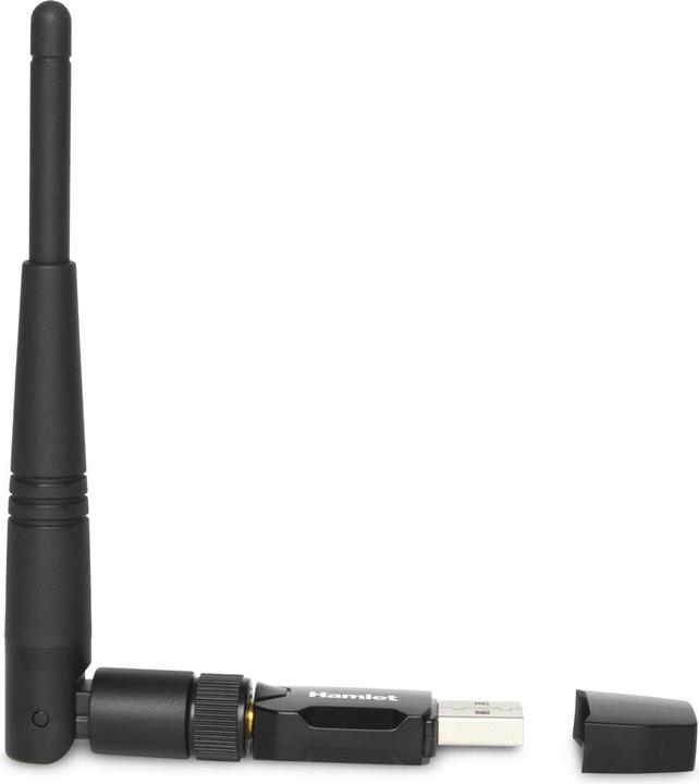 Immagine prodotto Hamlet Adattatore USB Wi-Fi 600Mbps Dual Band 5GHz + 2.4GHz standard 802.ac con antenna rimovibile (USB)