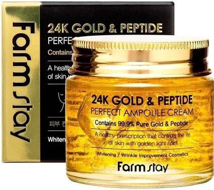 Actual product image Farm Stay Farmstay 24K - Gold & Peptide Perfect Ampoule Cream Ampoule Is Face Gold & Peptide 80Ml (80 ml)
