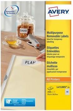 Actual product image Avery Dennison Removable adhesive