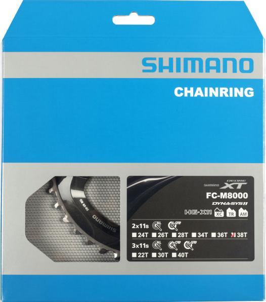 Produktbild Shimano Deore XT FC-M8000 Kettenblatt 2-fach (38)