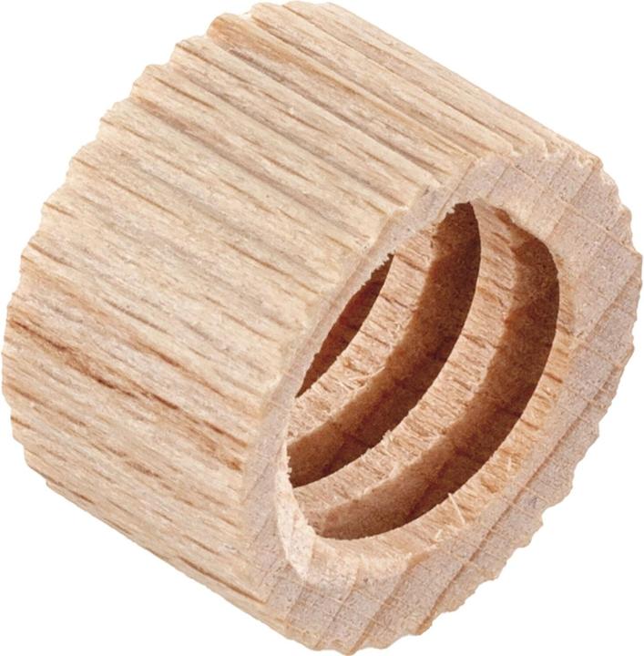 Jowe Mutter rund geriffelt 20x12mm, Gewinde 15mm (M15)