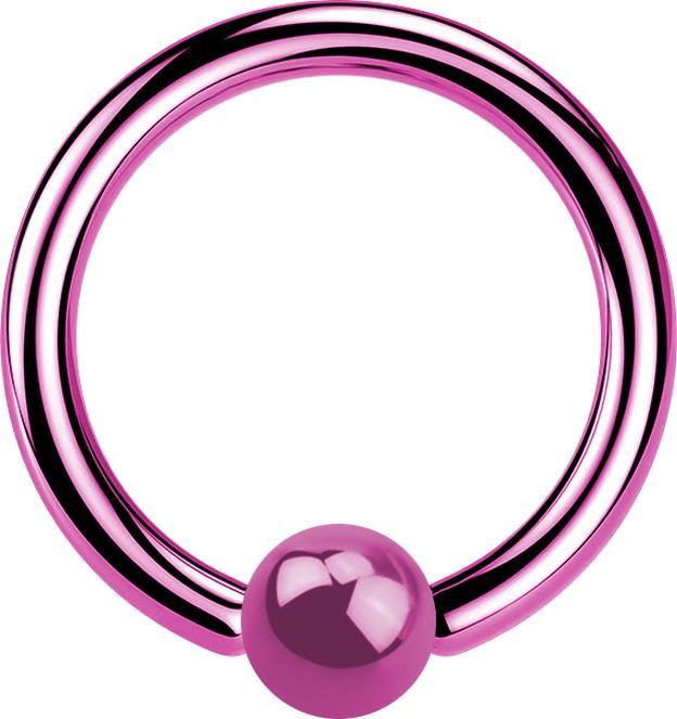 Produktbild Star Piercing Ball Closure Ring pink (ohne Messing, Chirurgenstahl 316L)