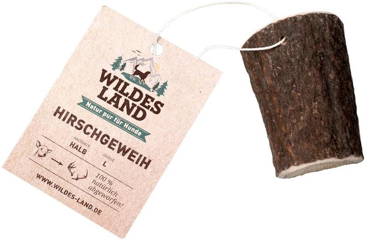 Produktbild Wildes Land Kausnack Hirschgeweih Halb L (Adult, 1 Stk., 88 g)