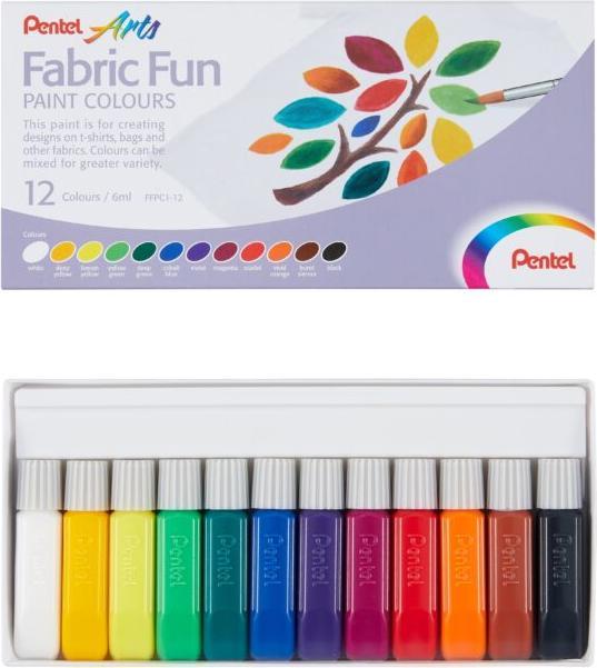 Image du produit Pentel Fabric Fun (Multicolore, 72 ml)