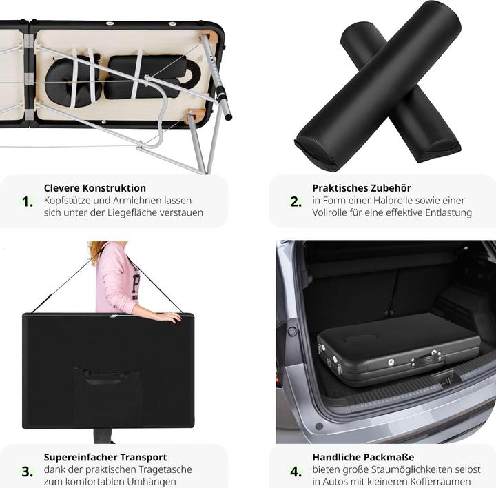 Image du produit tectake Table de massage 2 zones