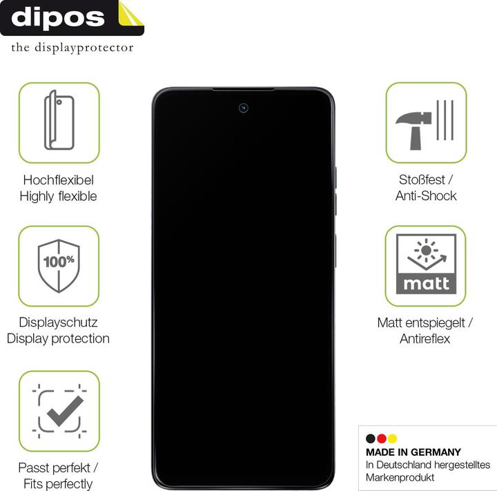 Immagine prodotto Dipos Full-Cover Pellicola Protettiva opaco (1 Pezzo/i, Potenza del Motorola Moto G24)