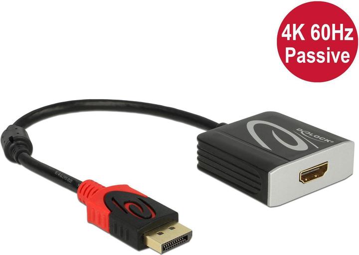 Immagine prodotto Delock Adattatore DisplayPort, 4K fino a 60hz (HDMI, 16 cm)