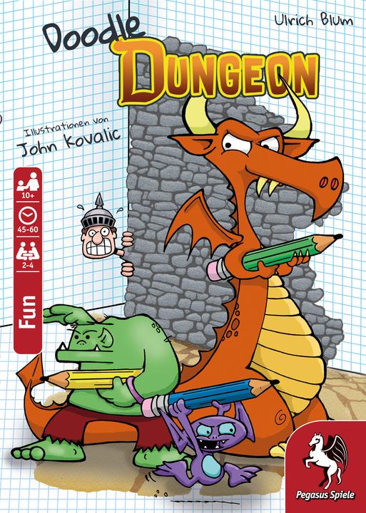 Productafbeelding Pegasus 51846G - Doodle Dungeon, bordspel, 2-4 spelers, vanaf 10 jaar (DE editie) (Duits)