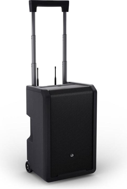 Produktbild LD Systems ANNY® 10 HHD 2 B8 - 10" Mobiler Bluetooth® PA-Lautsprecher mit Akku, Mixer und 2x Funkmikrofon (1x 80 W)