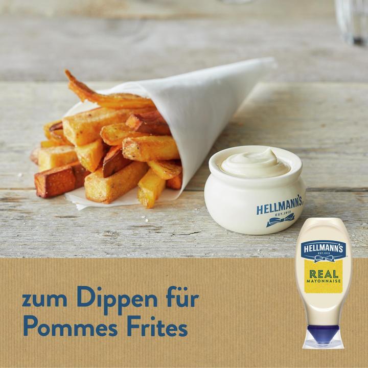 Actual product image Hellmann's Real Mayonnaise Squeezer Bottle, Free Range Eggs, Mayo for Burgers, Fries & Sandwiches (430 g)