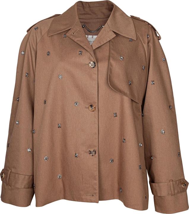 Golden Goose cotton trench with crystal stones applied