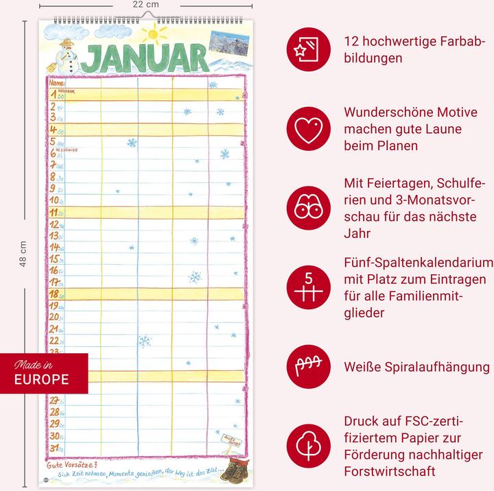 Produktbild Gabi Kohwagner Unser Familienkalender 2026 (Deutsch)