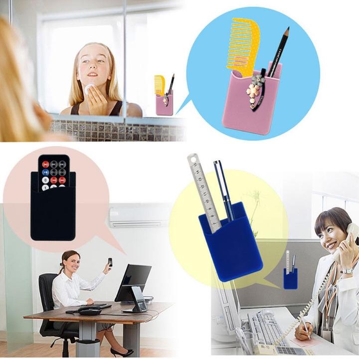 Produktbild Apfelkiste Klebende Kredit- Bankkarten Tasche Hülle für Smartphones und Tablets - Schwarz (Apple iPhone X, Samsung Galaxy R)