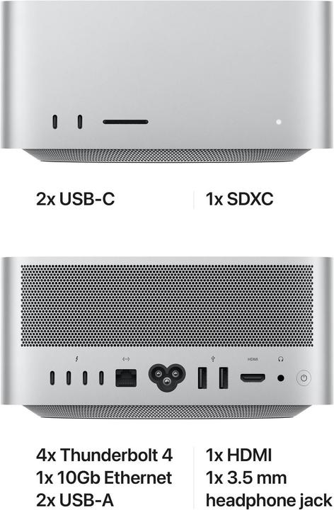 Immagine prodotto Apple Mac Studio (M1 Ultra, 64 GB, 1000 GB, Apple M1 Ultra 48-Core)