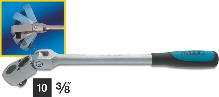 Image du produit HAZET Cliquet réversible ∙ à cardan 8816G ∙ Carré massif 10 mm (3/8 pouce) (3/8")