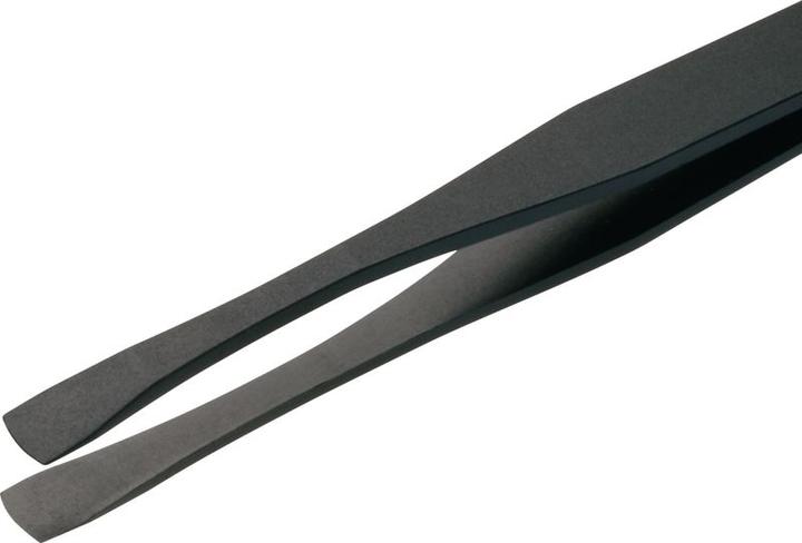 Actual product image Rubis Tweezers, flat straight, black
