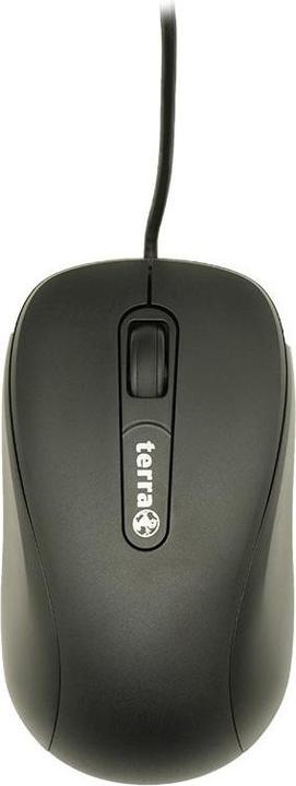 Actual product image Wortmann TERRA Mouse 1500 Corded USB black 3-button, symmetrical (Cable)