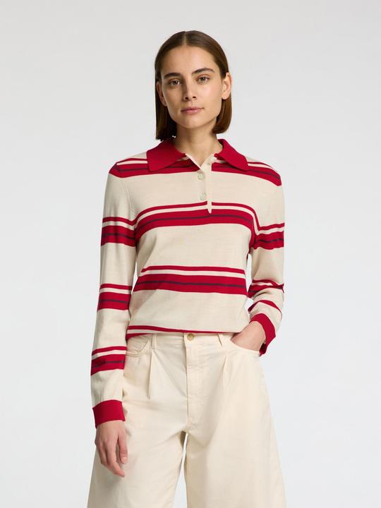 Image du produit Selected Femme 100% Merinowoll Langarm-Poloshirt (XL)