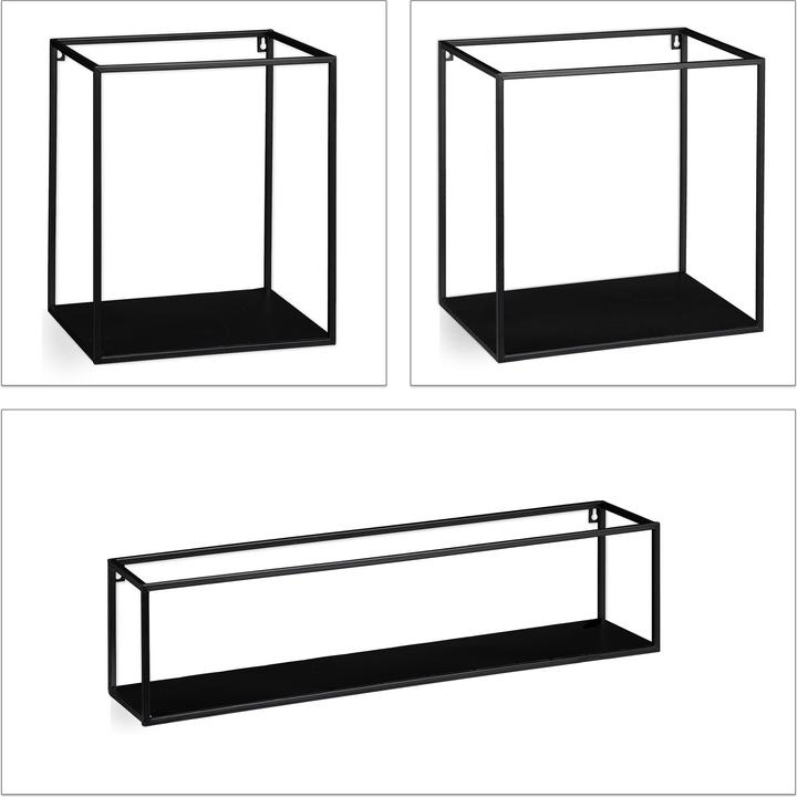 Actual product image Relaxdays Wall Shelf, 3 Pieces (65 x 15 x 16 cm)