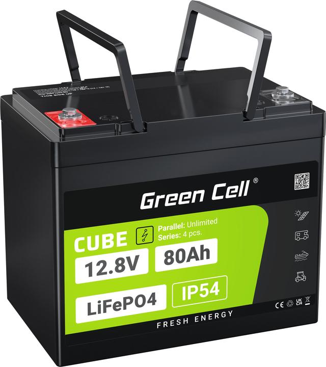 Actual product image GreenCell LFPGC12V80AH (12 V, 80 Ah)
