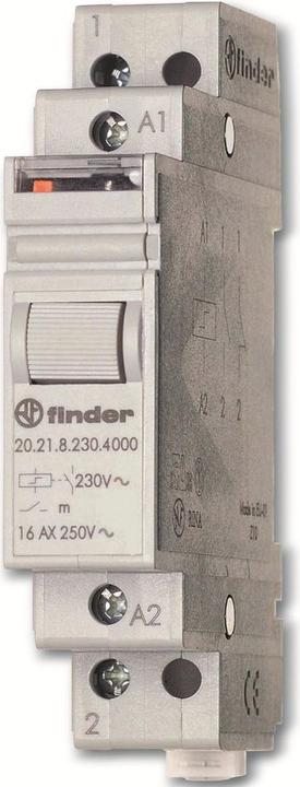 Actual product image Finder Impulse switch top hat rail 1 pc 20.21.8.012.4000 1 NO contact 12 V/AC 16 A 4000 VA