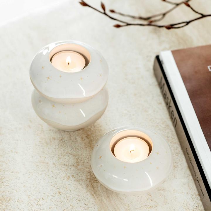Actual product image Like. by Villeroy & Boch Candle Holder Donut Winter Glow (9 x 9 x 5.5 cm)