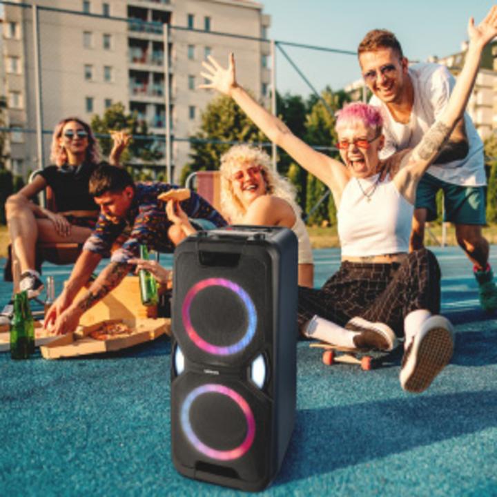 Actual product image Medion MD 44468 Party loudspeaker black (15 h, Electrical connection, Rechargeable battery operated)