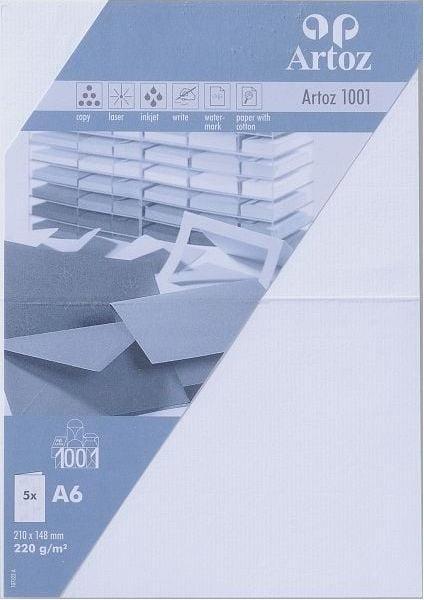 Artoz 1001 Karten A6 blüten weiss (A6, 220 g/m², 5 x)
