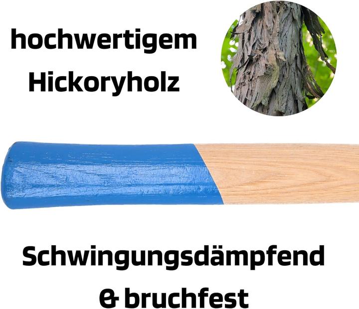 Produktbild SW-Stahl 50930L Schlosshammer-Set mit Stielschutz 3-teilig I Werkzeughammer aus Hickoryholz I Hammer (800 g)