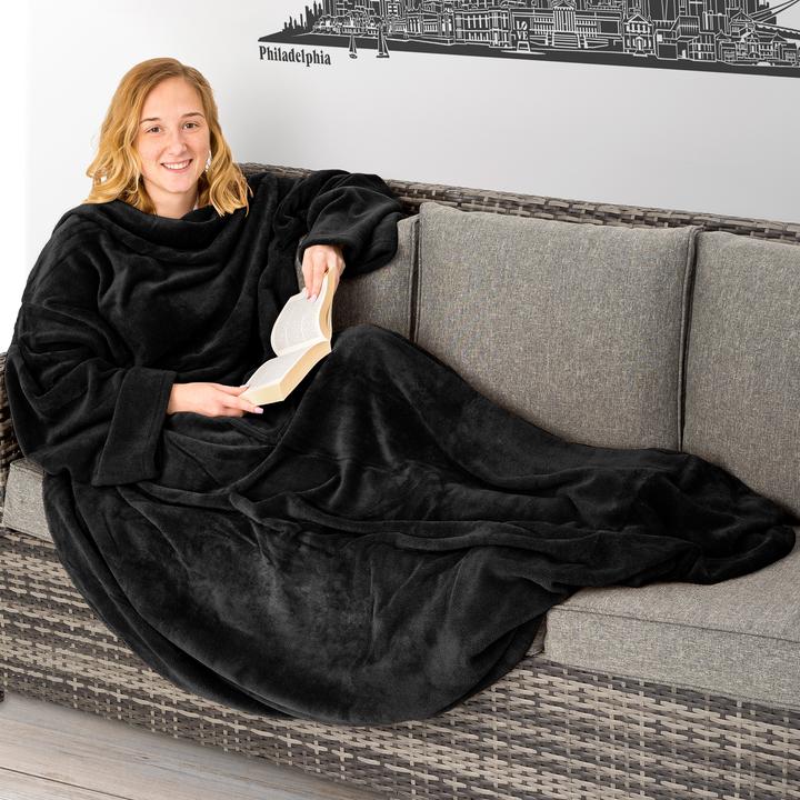 Produktbild tectake Kuscheldecke mit Ärmeln (200 x 170 cm)