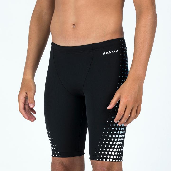 Immagine prodotto Nabaiji Badehose Jammer Jungen - 500 Fitib schwarz/weiss (140)