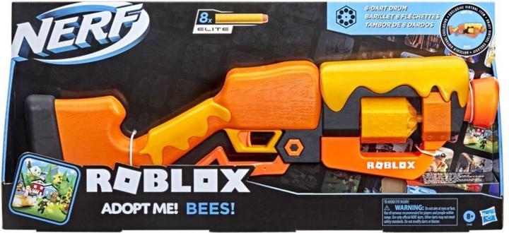 Actual product image Nerf Roblox Adopt Me!: BEES! Lever Action Blaster, 8 Elite Darts, code to unlock a