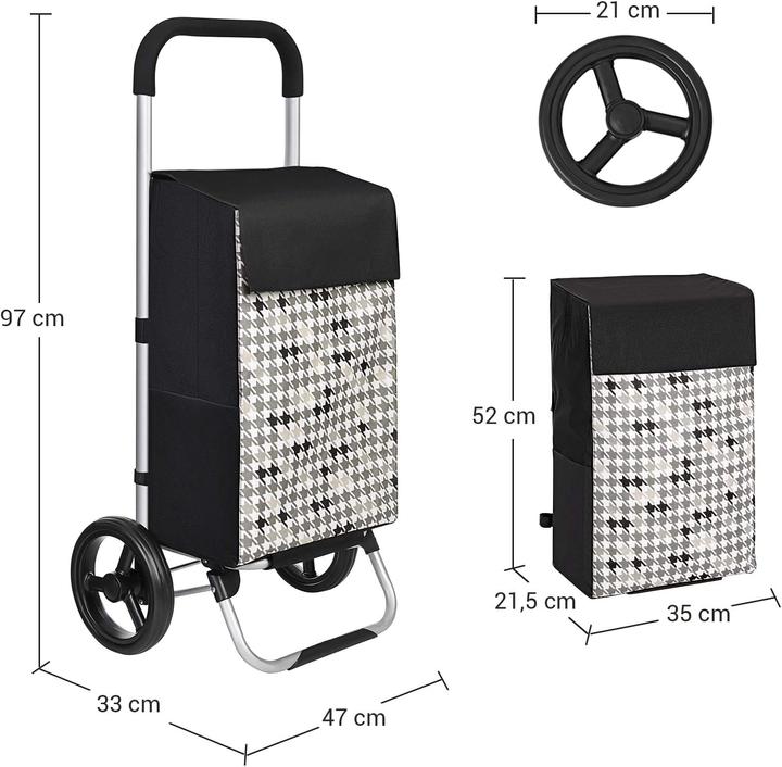 Actual product image Songmics Shopping trolley 40L, KST06BF